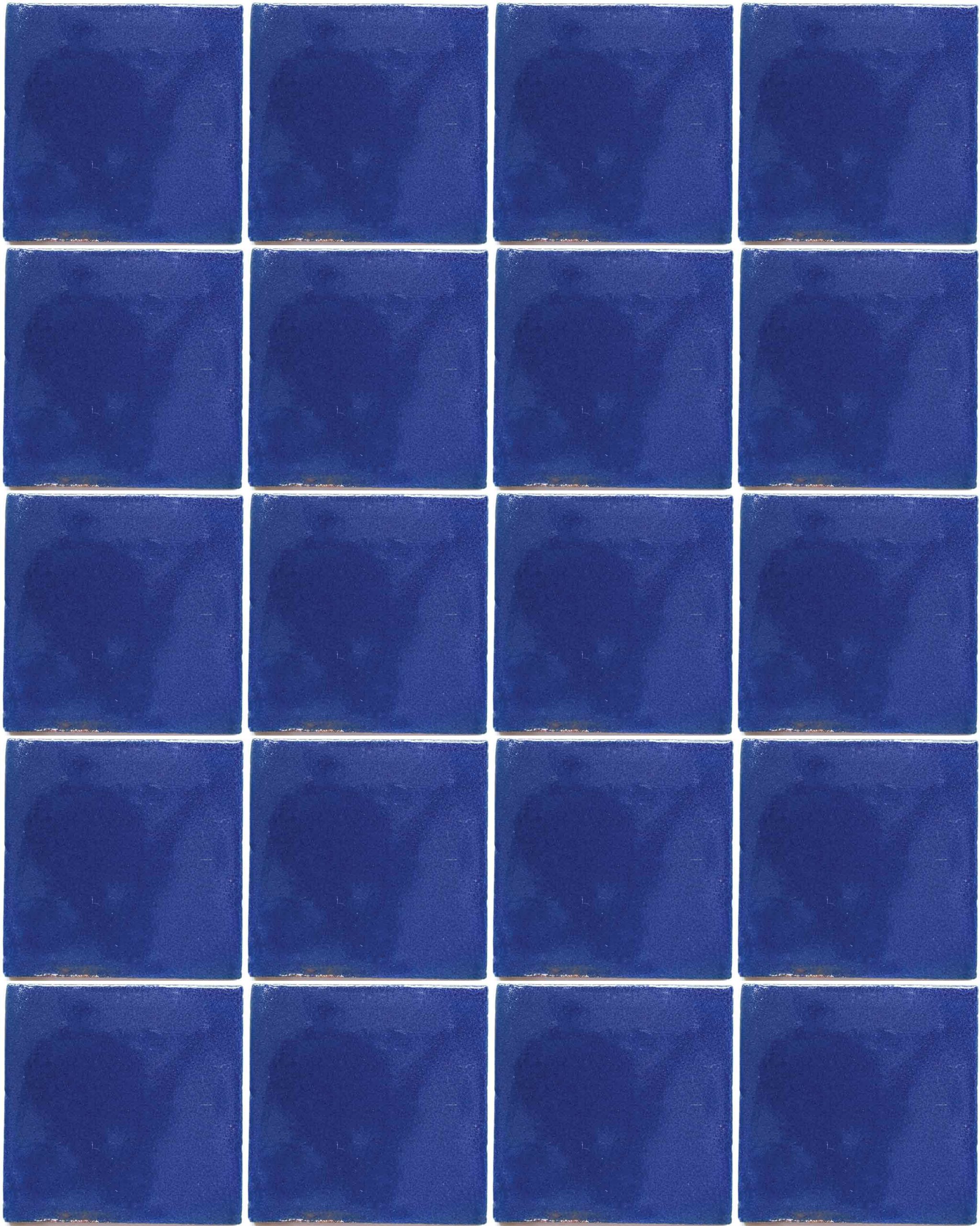 Cobalt Blue Ceramic Wall Tile Cobalt blue hand made Mexican wall tile. | Milagros