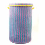 Pistachio and pink laundry basket