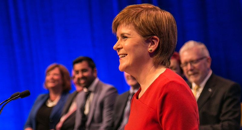 Nicola Sturgeon speaking at SNP Conference