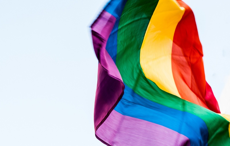 The Rainbow flag flying