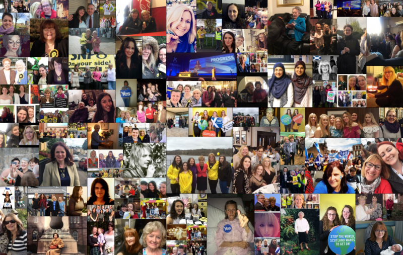 collage of photos of women in the SNP