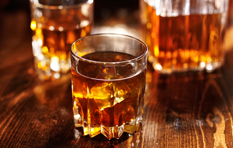 A glass of whisky