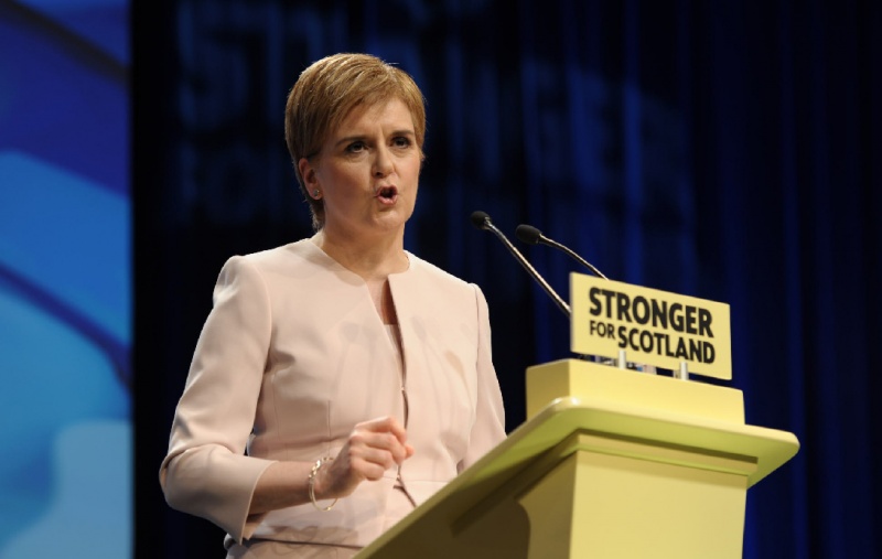 Nicola Sturgeon speaking at Conference