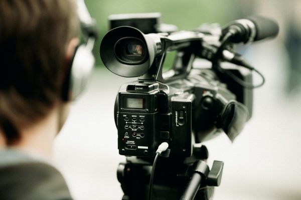 Camcorder on a tripod