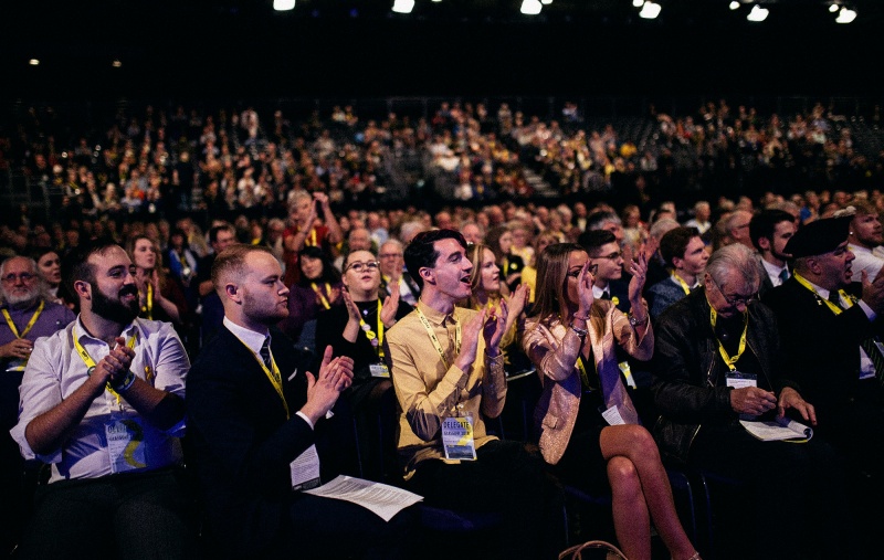 Delegates applauding at SNP Conference