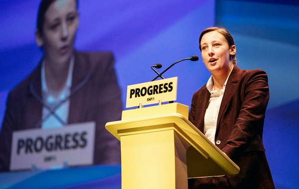 Mhairi Black speaking at Conference