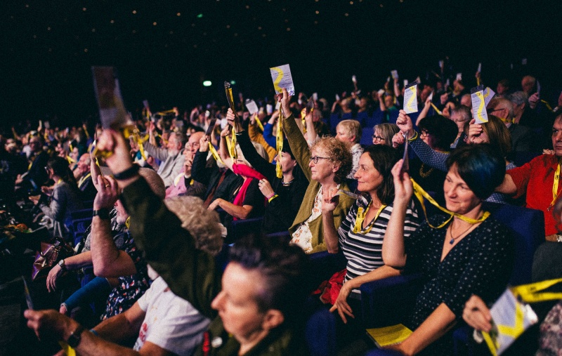 SNP members voting at Conference