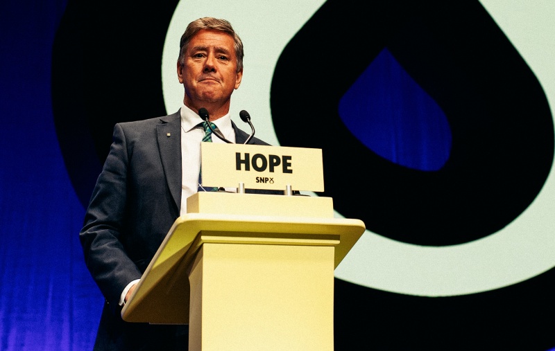 Keith Brown speaking to Conference