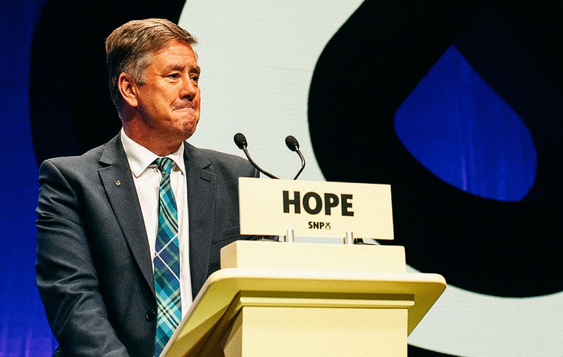 Keith Brown speaking to Conference