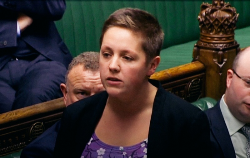 Kirsty Blackman MP asking a question in the House of Commons