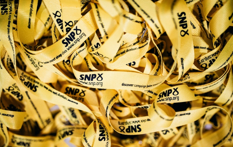 A photograph of lanyards.