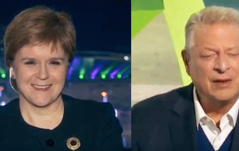 Nicola Sturgeon and Al Gore