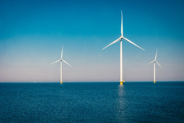 Wind turbines in the sea