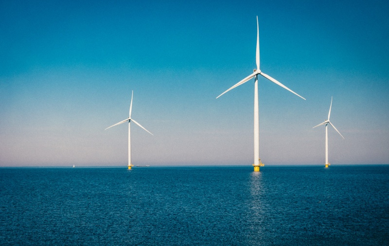 Wind turbines in the sea