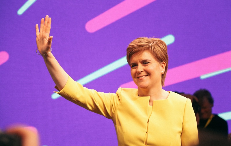 Nicola Sturgeon on stage at Conference