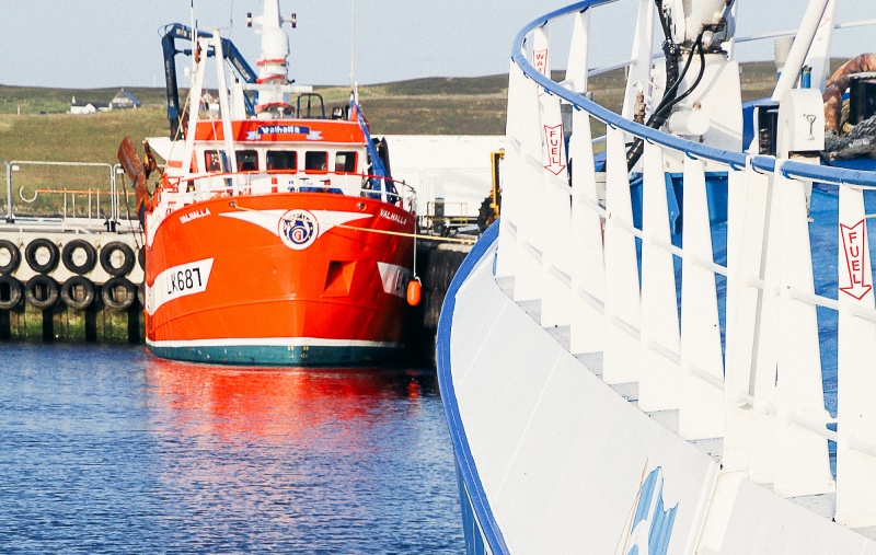 fishing boats on Shetland