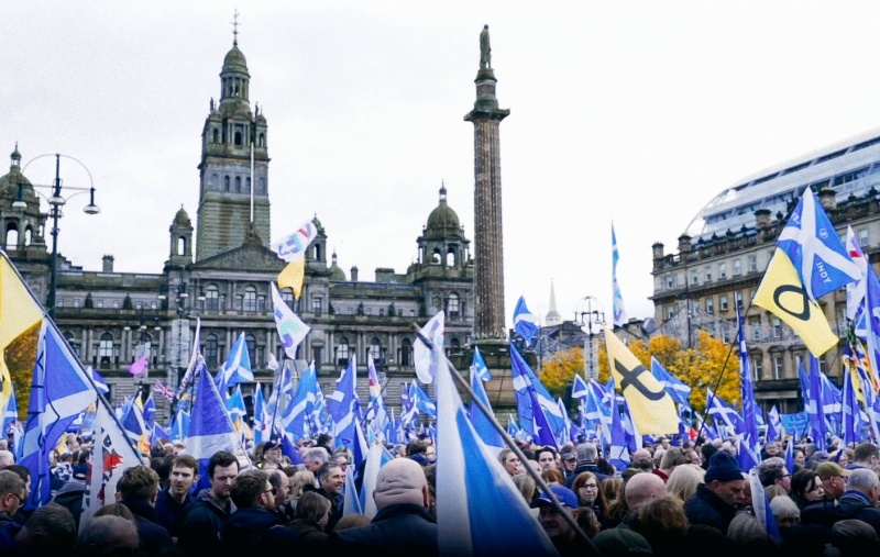 YES rally in George Square
