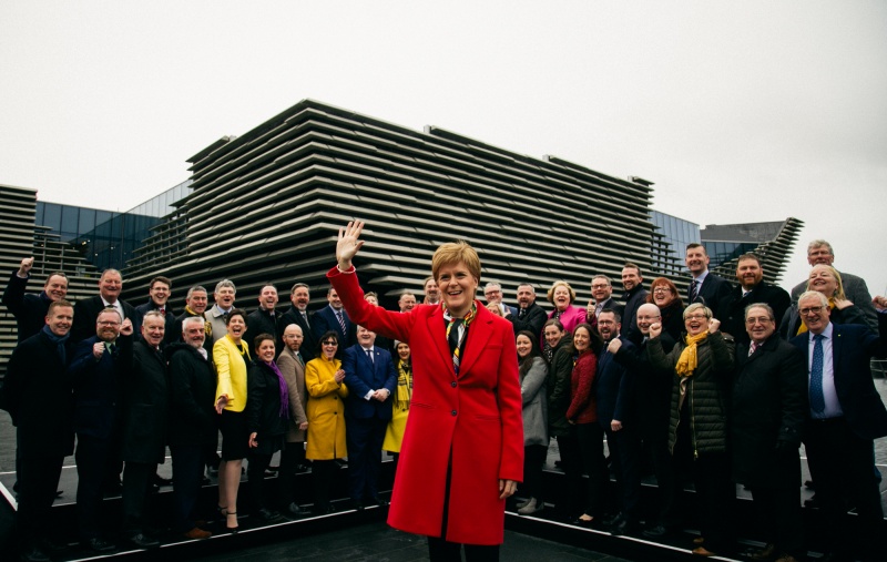 Nicola Sturgeon with SNP MPs