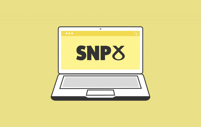 Laptop with SNP logo
