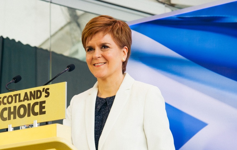 Nicola Sturgeon launching the SNP 2021 Manifesto